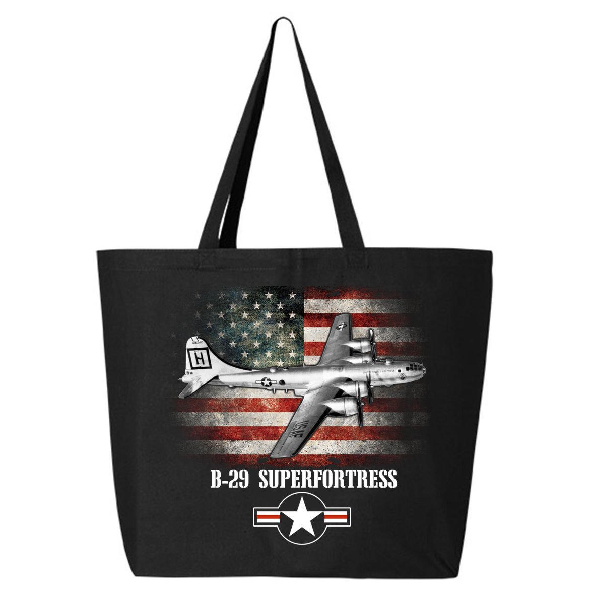 Bgift29 Superfortress American Flag Patriotic Gift Usaf Gift 25L Jumbo Tote