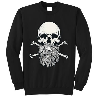 Bearded Skull and Crossbones Pirate Beard Sweatshirt