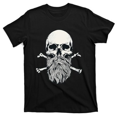 Bearded Skull and Crossbones Pirate Beard T-Shirt