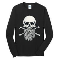 Bearded Skull and Crossbones Pirate Beard Tall Long Sleeve T-Shirt