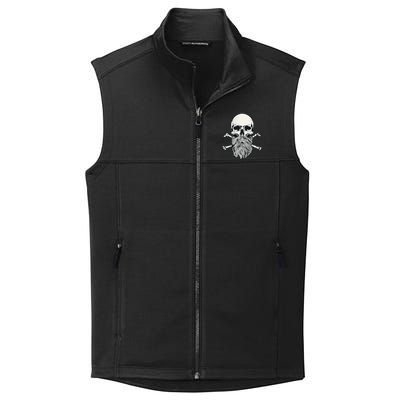 Bearded Skull and Crossbones Pirate Beard Collective Smooth Fleece Vest