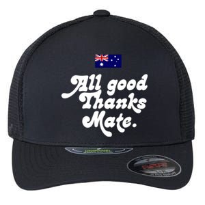 British Slogans All Good Thanks Mate Flexfit Unipanel Trucker Cap