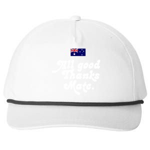 British Slogans All Good Thanks Mate Snapback Five-Panel Rope Hat