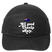 British Slogans All Good Thanks Mate 7-Panel Snapback Hat