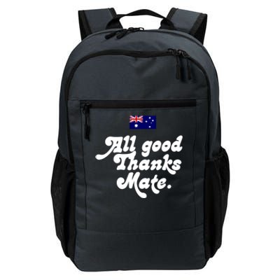 British Slogans All Good Thanks Mate Daily Commute Backpack