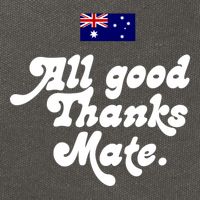 British Slogans All Good Thanks Mate Cotton Canvas Backpack