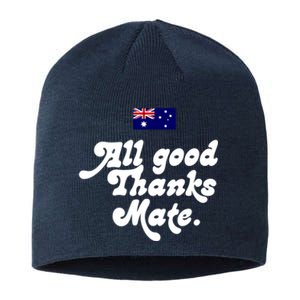 British Slogans All Good Thanks Mate Sustainable Beanie