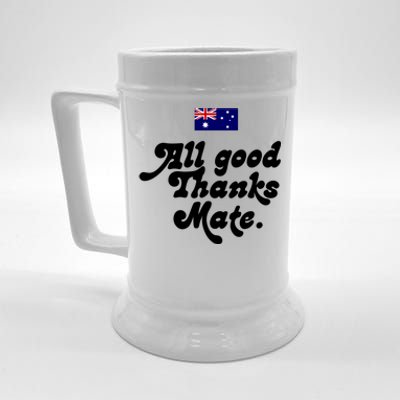 British Slogans All Good Thanks Mate Beer Stein