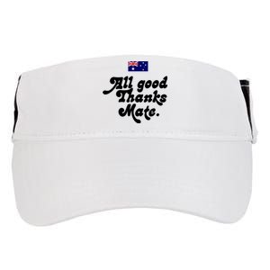 British Slogans All Good Thanks Mate Adult Drive Performance Visor