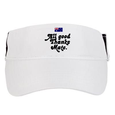British Slogans All Good Thanks Mate Adult Drive Performance Visor