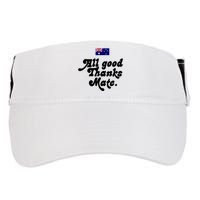 British Slogans All Good Thanks Mate Adult Drive Performance Visor
