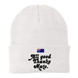 British Slogans All Good Thanks Mate Knit Cap Winter Beanie