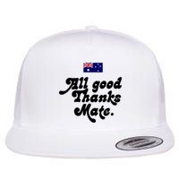 British Slogans All Good Thanks Mate Flatbill Hat
