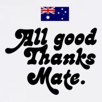 British Slogans All Good Thanks Mate Flatbill Hat