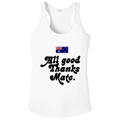 British Slogans All Good Thanks Mate Ladies PosiCharge Competitor Racerback Tank