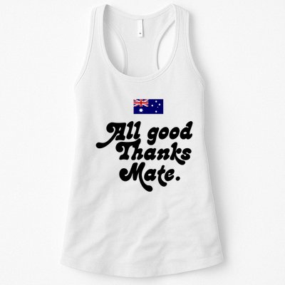 British Slogans All Good Thanks Mate Womens Tank Top