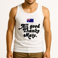British Slogans All Good Thanks Mate Tank Top
