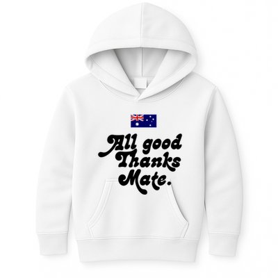British Slogans All Good Thanks Mate Kids Hoodie