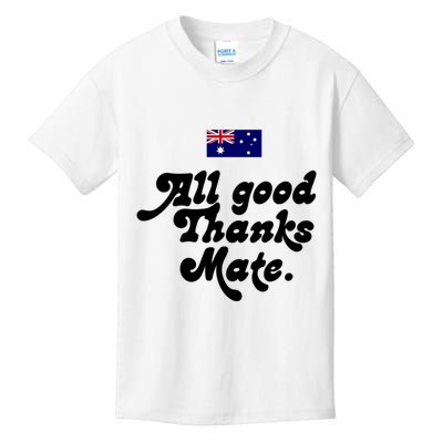 British Slogans All Good Thanks Mate Kids T-Shirt