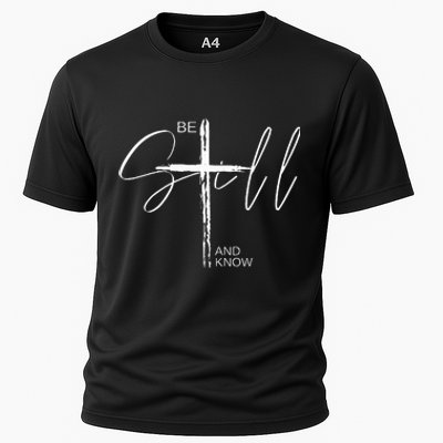 Be Still And Know Inspirational Christian Easter Cooling Performance Crew T-Shirt