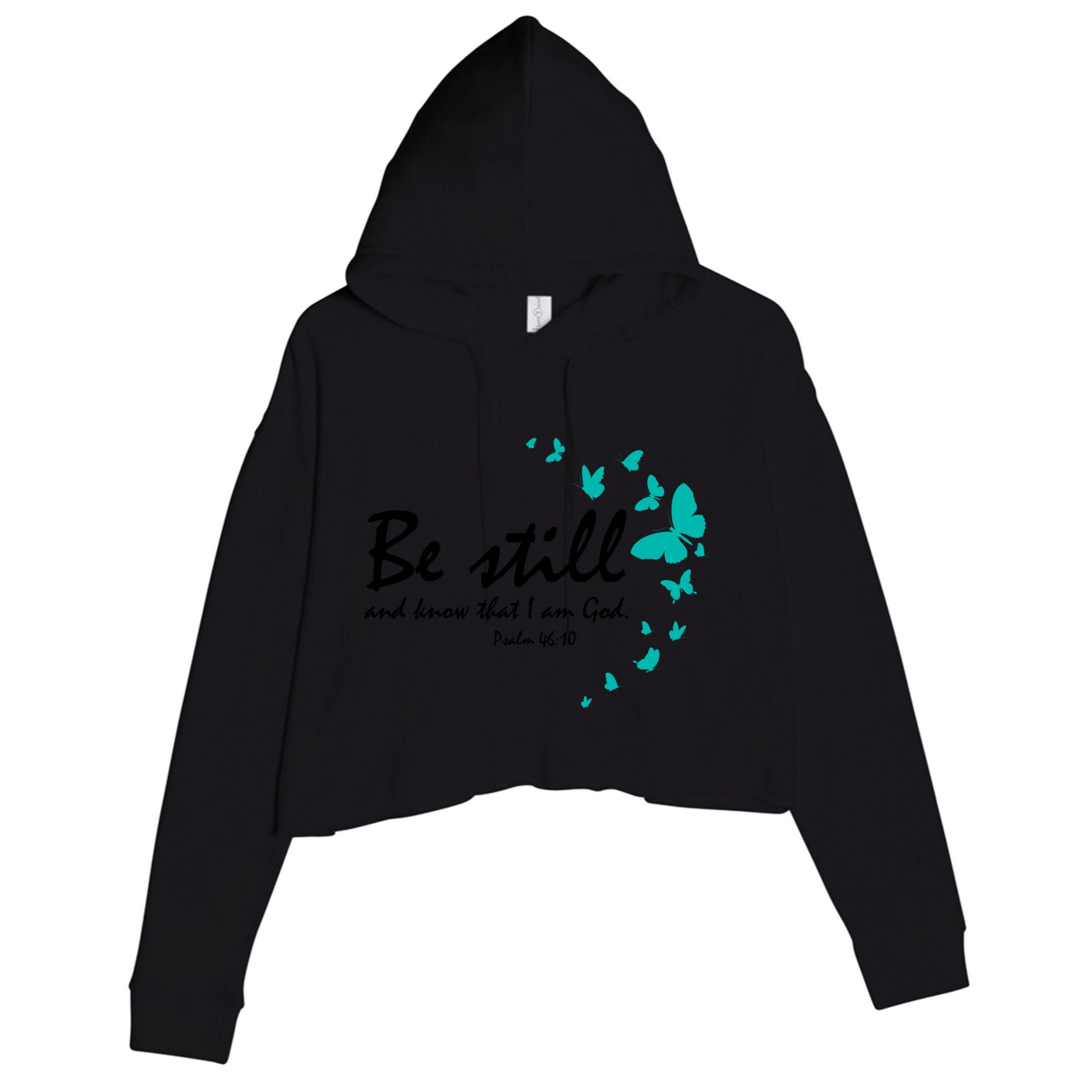 Be Still And Know That I Am God Christian Religious Funny Gift Great Gift Crop Fleece Hoodie