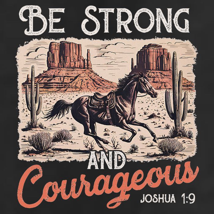 Be Strong And Courageous Horse Western Christian Cowgirl 11oz C Handle Ceramic Mug
