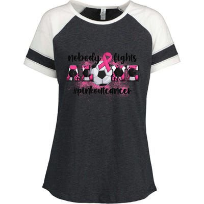 Boo Scare Away Breast Cancer Ghost Halloween Enza Ladies Jersey Colorblock Tee