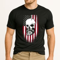 Bearded Skull And Us Flag Independence Day Gift Cooling Performance Crew T-Shirt