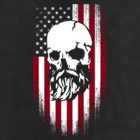 Bearded Skull And Us Flag Independence Day Gift Adult Drive Performance Visor