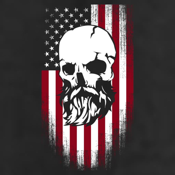 Bearded Skull And Us Flag Independence Day Gift Adult Drive Performance Visor