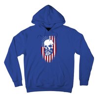 Bearded Skull And Us Flag Independence Day Gift Hoodie