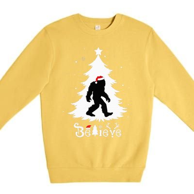 Believe Skunk Ape Cryptid Christmas Cryptozoology Premium Crewneck Sweatshirt