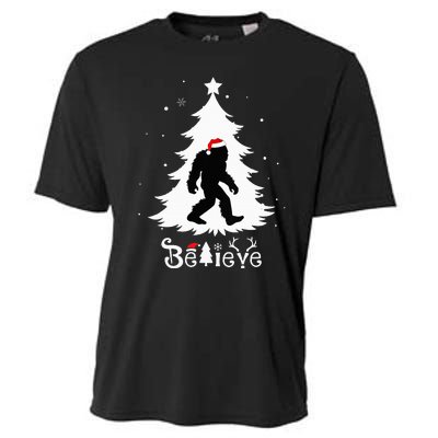 Believe Skunk Ape Cryptid Christmas Cryptozoology Cooling Performance Crew T-Shirt