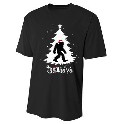 Believe Skunk Ape Cryptid Christmas Cryptozoology Performance Sprint T-Shirt