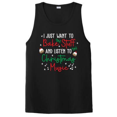 Bake Stuff And Listen To Christmas Music Xmas Holiday Funny Gift PosiCharge Competitor Tank