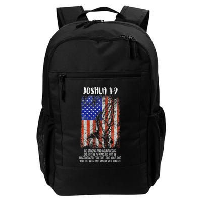Be Strong And Courageous Do Not Be Afraid Us Flag Prayer Daily Commute Backpack