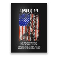 Be Strong And Courageous Do Not Be Afraid Us Flag Prayer Poster