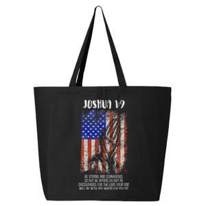 Be Strong And Courageous Do Not Be Afraid Us Flag Prayer 25L Jumbo Tote