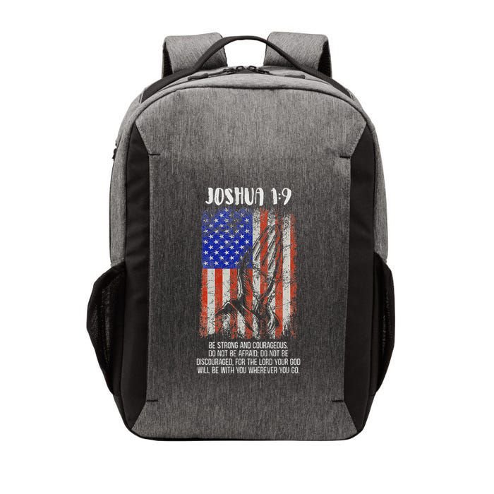 Be Strong And Courageous Do Not Be Afraid Us Flag Prayer Vector Backpack