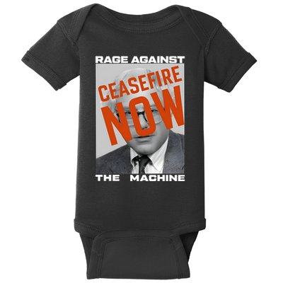 Bernie Sanders Against The Machine Ceasefire Now Baby Bodysuit