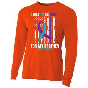 Brother Suicide Awareness Prevention American Flag Graphic Gift Cooling Performance Long Sleeve Crew