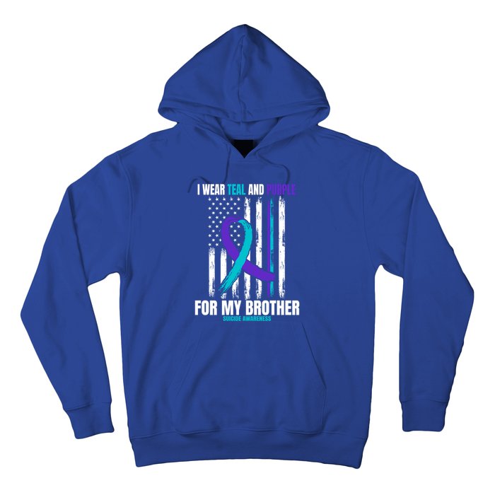 Brother Suicide Awareness Prevention American Flag Graphic Gift Hoodie