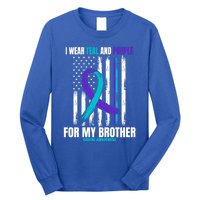 Brother Suicide Awareness Prevention American Flag Graphic Gift Long Sleeve Shirt