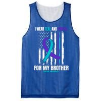 Brother Suicide Awareness Prevention American Flag Graphic Gift Mesh Reversible Basketball Jersey Tank