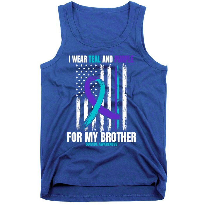 Brother Suicide Awareness Prevention American Flag Graphic Gift Tank Top