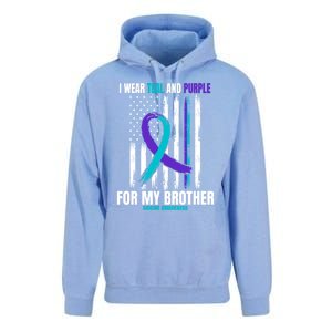 Brother Suicide Awareness Prevention American Flag Graphic Gift Unisex Surf Hoodie