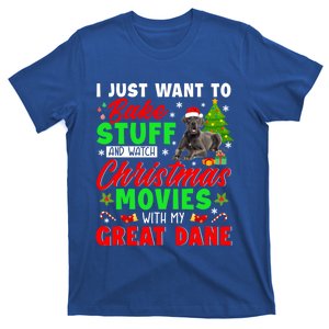 Bake Stuff And Watch Christmas Movies With My Great Dane Gift T-Shirt