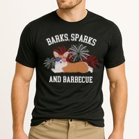 Barks Sparks And Barbecue Corgi 4th Of July Performance Shirt
