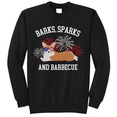 Barks Sparks And Barbecue Corgi 4th Of July Sweatshirt
