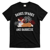 Barks Sparks And Barbecue Corgi 4th Of July T-Shirt
